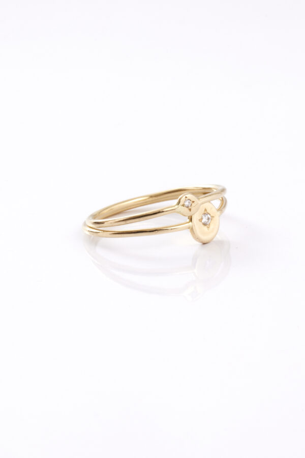 Bague One en Or recyclé 18 carats et diamants – Image 4