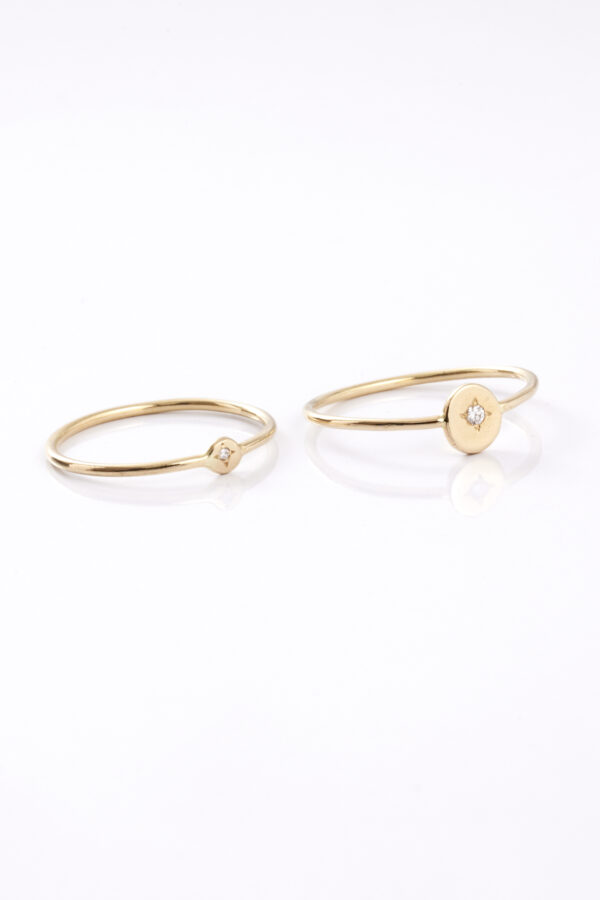 Bague One en Or recyclé 18 carats et diamants – Image 3