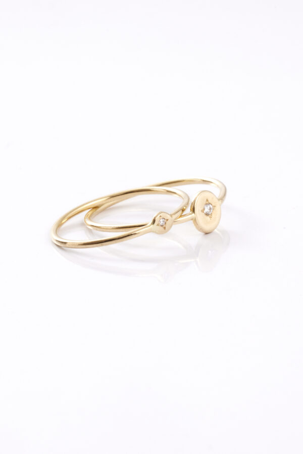 Bague One en Or recyclé 18 carats et diamants – Image 2